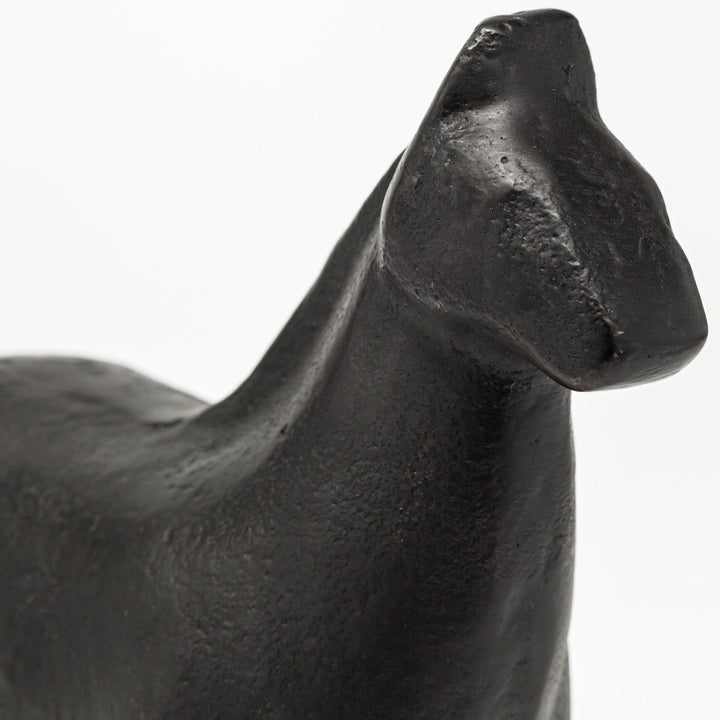 Black Cast Aluminum Horse Shaped Sculpture