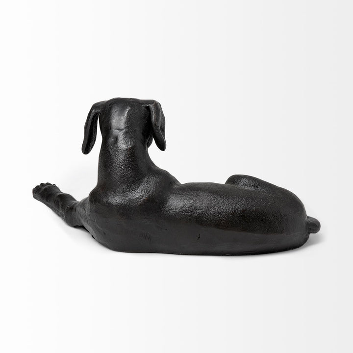 Black Metal Labrador Dog Sculpture