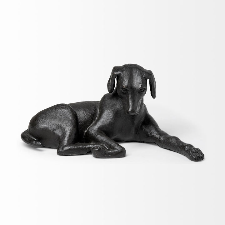 Black Metal Labrador Dog Sculpture