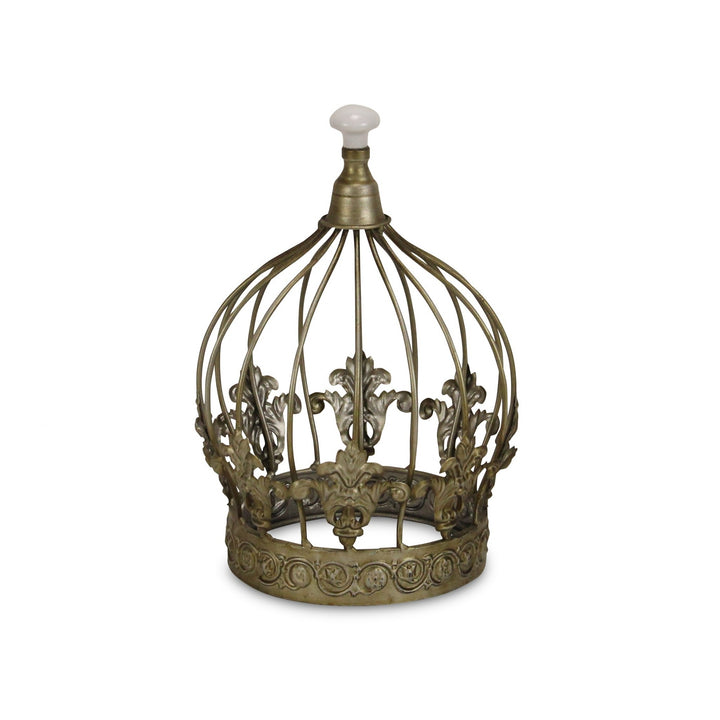 10" Bronze Metal Hand Painted Decorative Crown