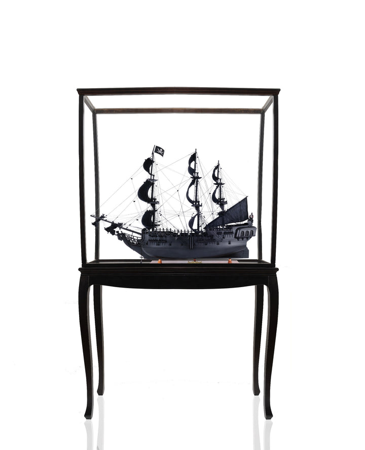 69" Black Black Pearl Pirate Floor Display Boat Hand Painted Decorative Boat