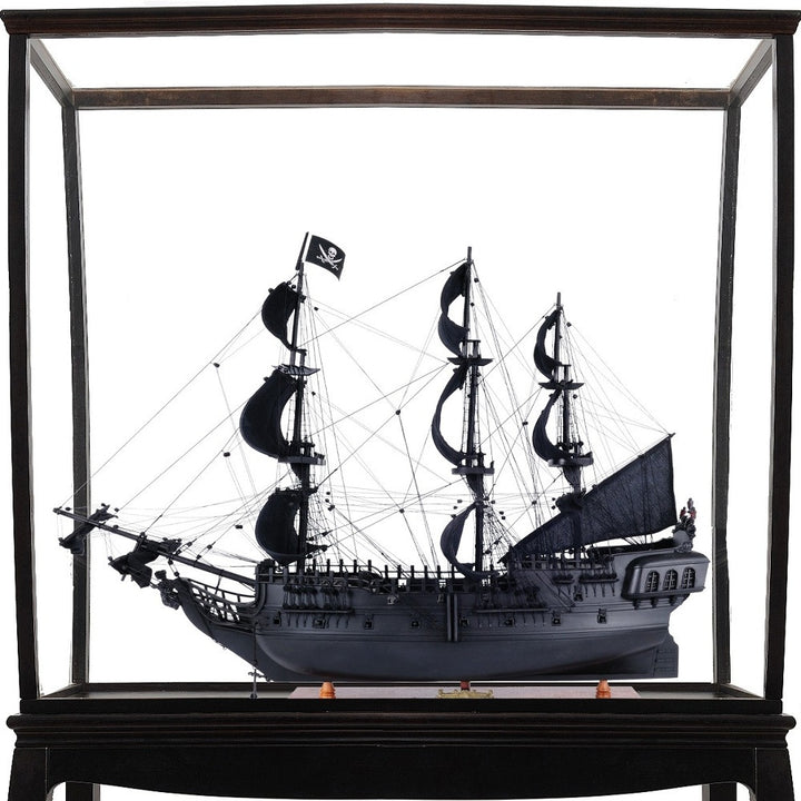 69" Black Black Pearl Pirate Floor Display Boat Hand Painted Decorative Boat