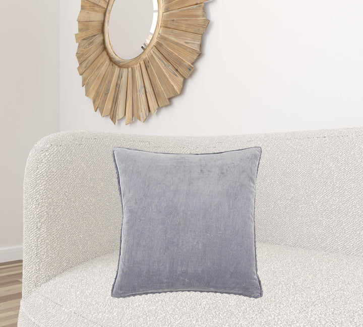 Soft Lilac Solid Pearl Beaded Edge Throw Pillow