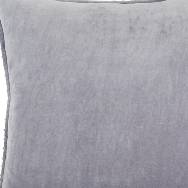 Soft Lilac Solid Pearl Beaded Edge Throw Pillow