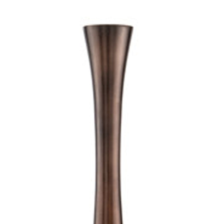 50" Aluminum Antiqued Bronze Trumpet Floor Vase