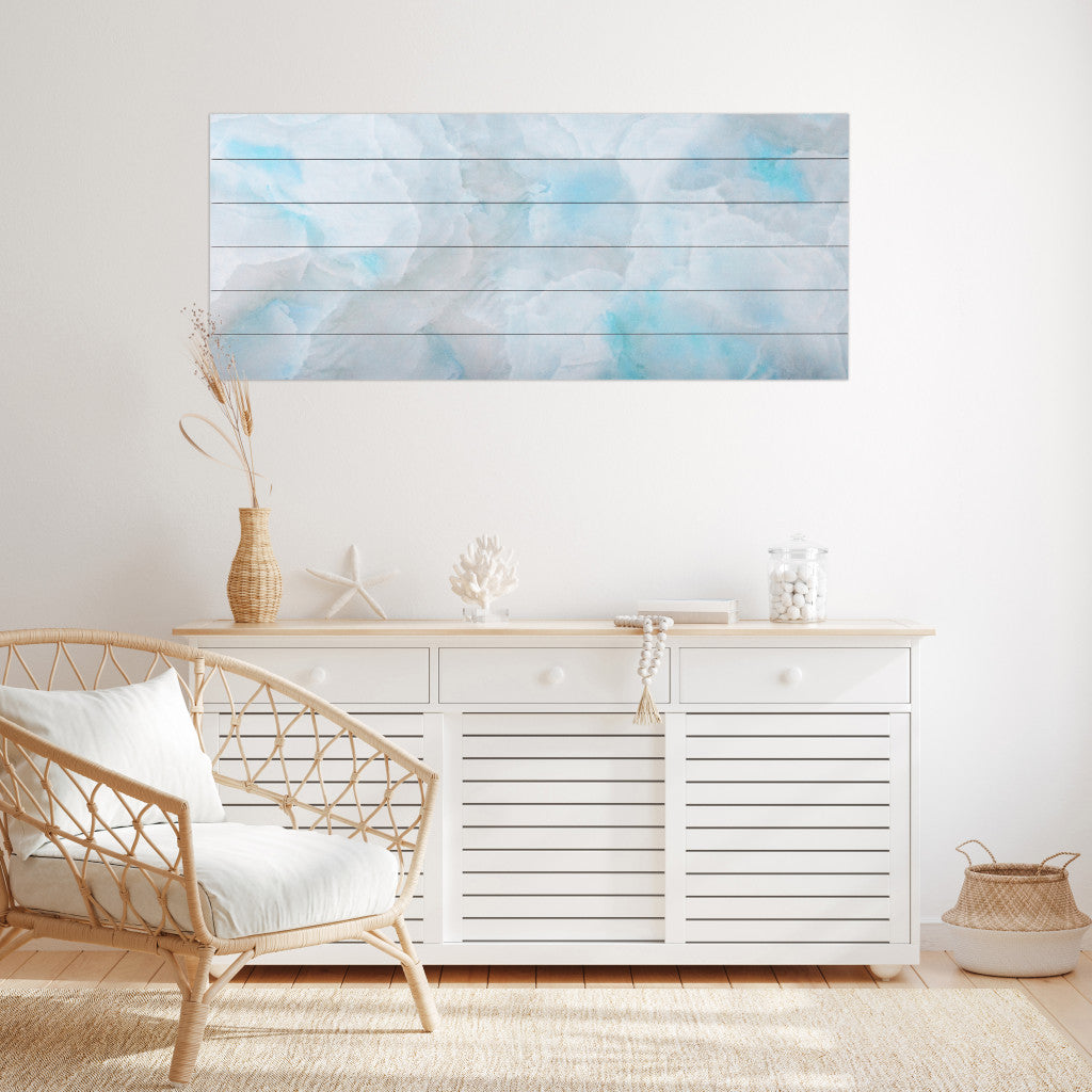 Sea Glass Abstract Unframed Wood Wall Art