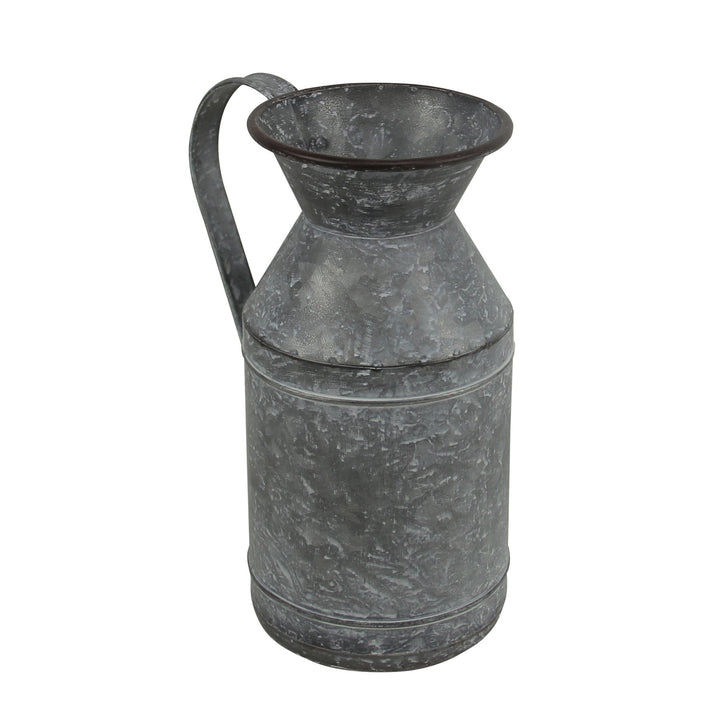 11" Gray Galvanized Metal Decorative Water Jug