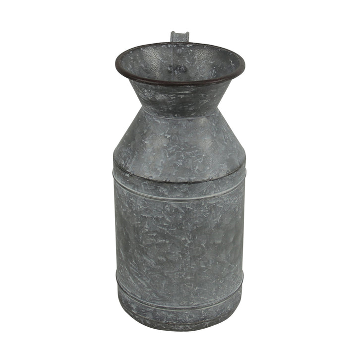 11" Gray Galvanized Metal Decorative Water Jug