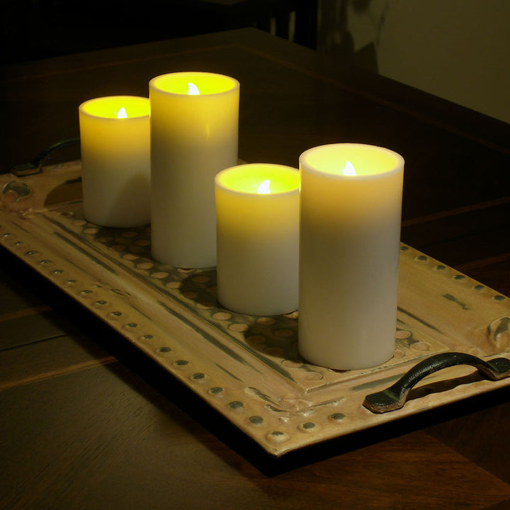 6" Ivory Flameless Pillar Candle