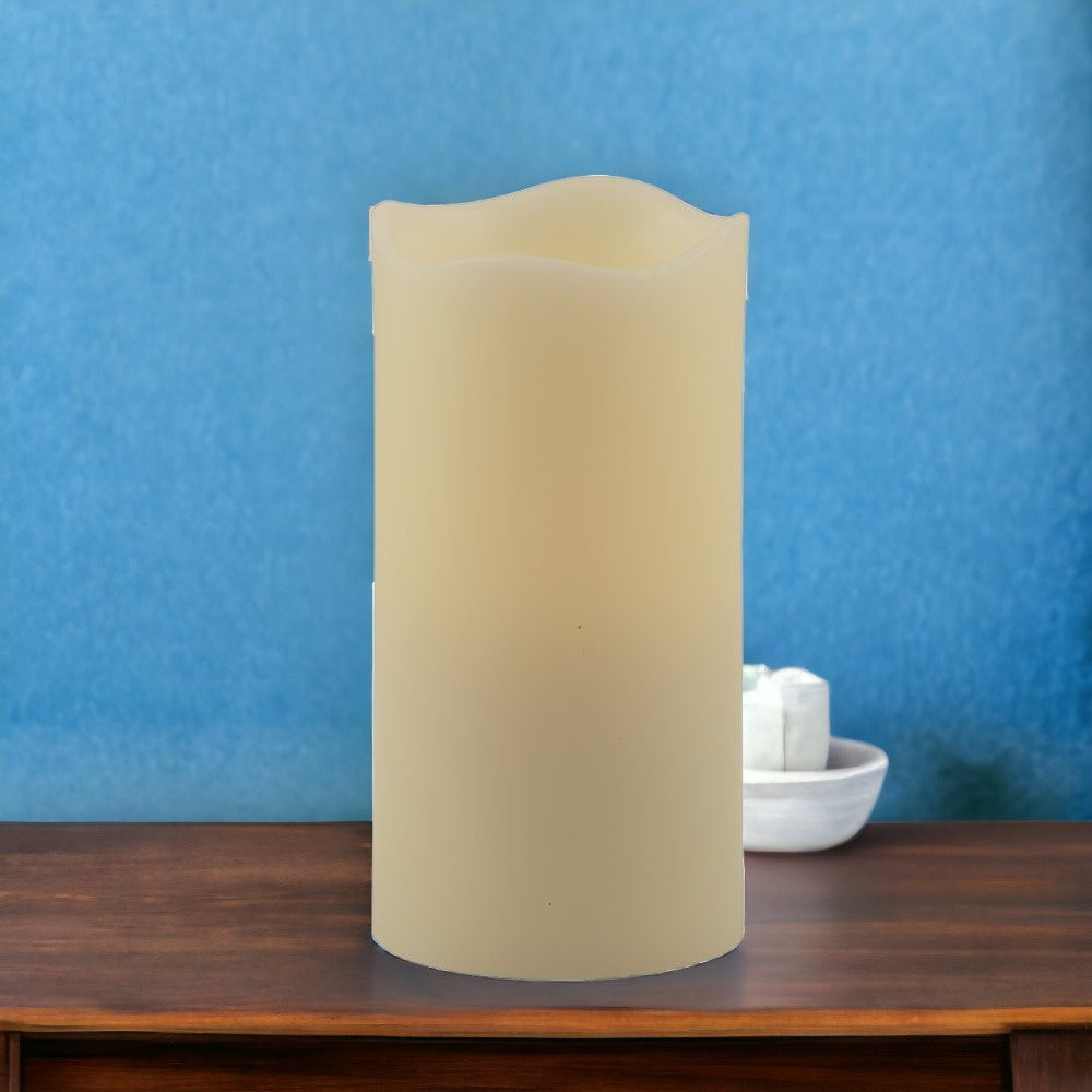 6" Ivory Flameless Pillar Candle