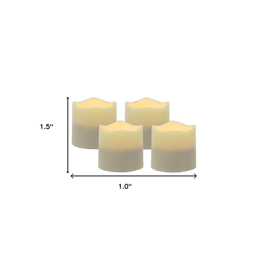 Set of Four Ivory Flameless Tealight Candle