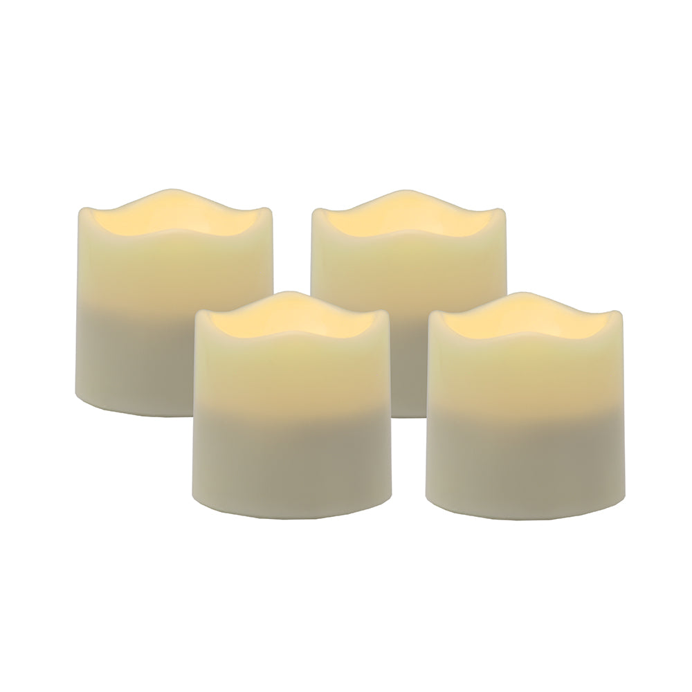 Set of Four Ivory Flameless Tealight Candle