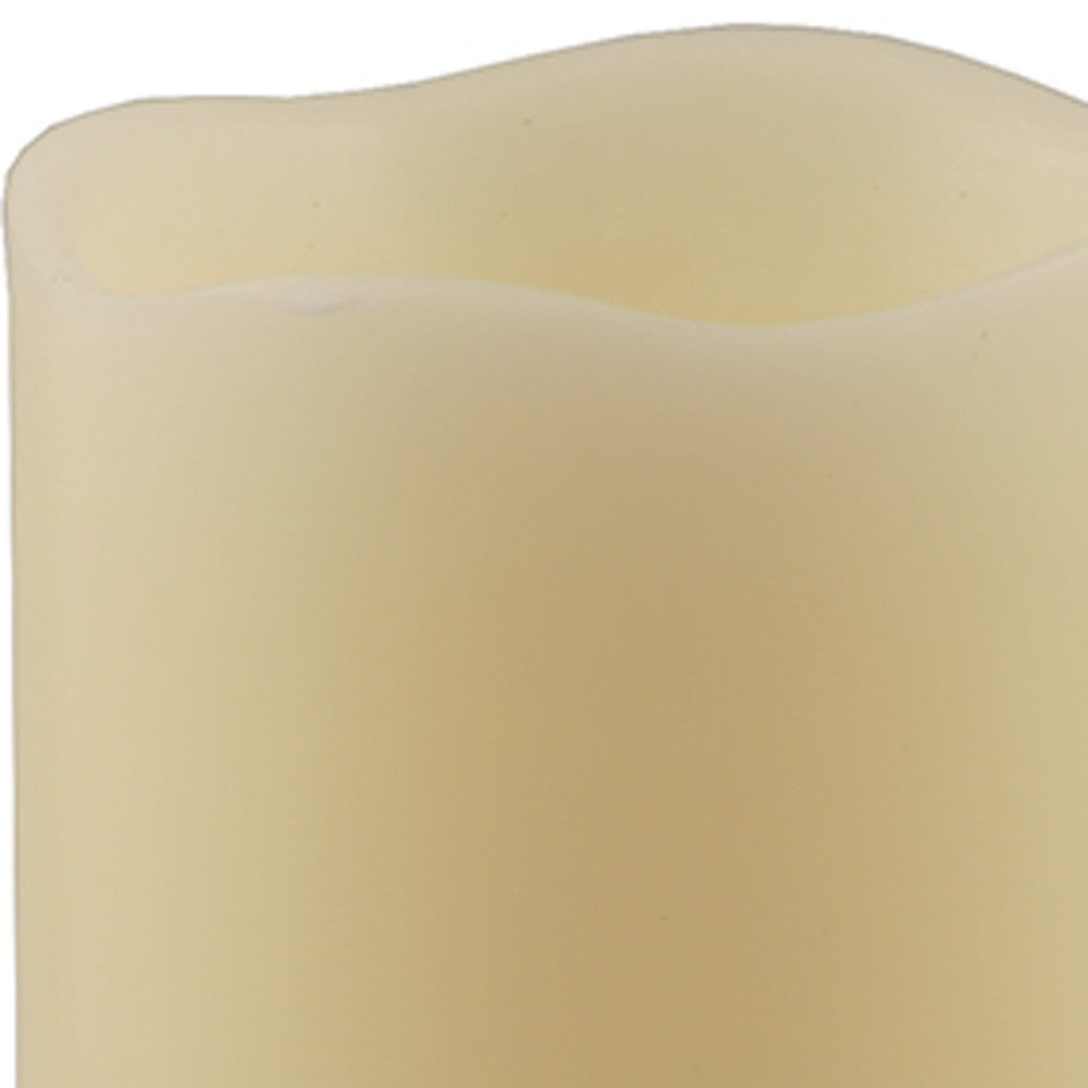 8" Ivory Flameless Pillar Candle