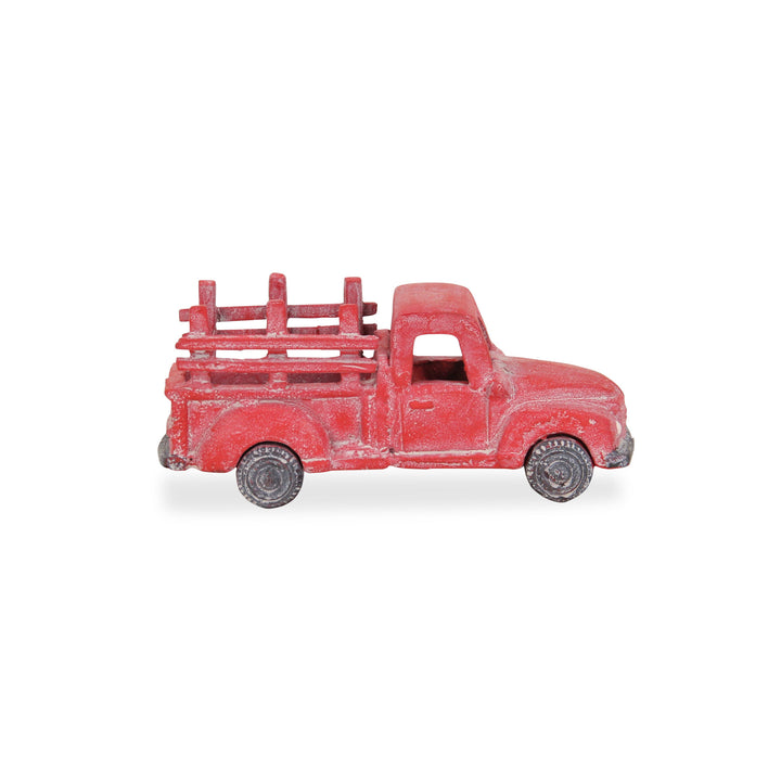 5" Red Metal Truck Hand Painted Decorative Truck