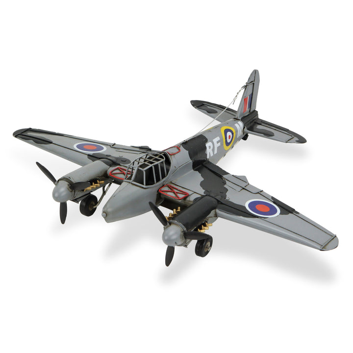 4" Black and Gray Metal Hand Painted Model Airplane