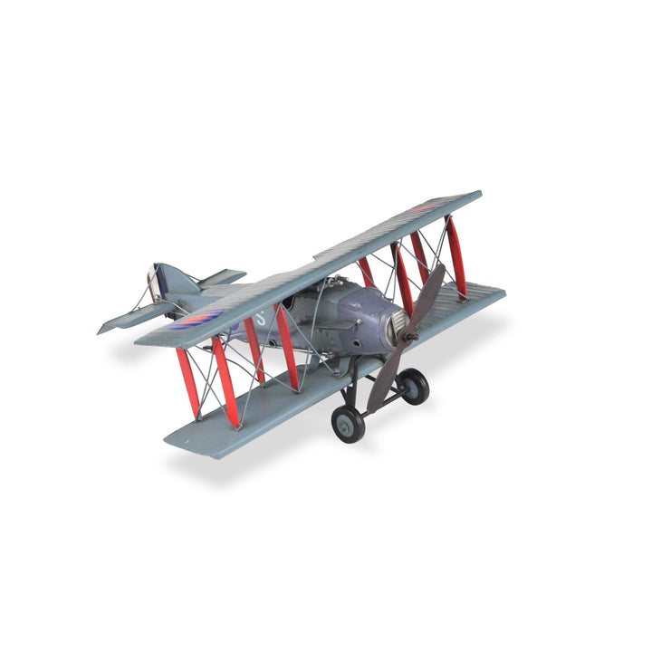 5" Red and Gray Metal Hand Painted Model Airplane