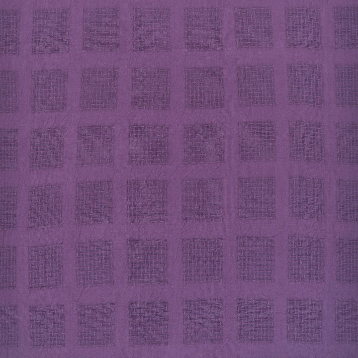 Purple Woven Cotton Solid Color Throw Blanket