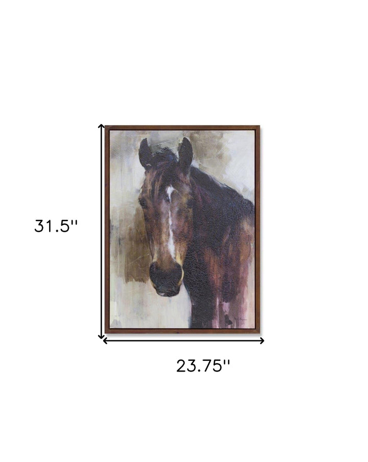 Brown Fabric Horse Wall Decor