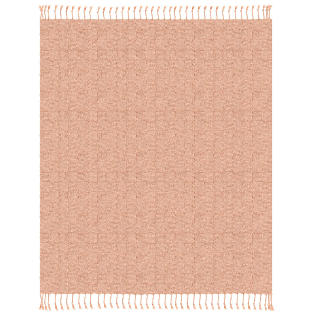 Orange Woven Cotton Solid Color Throw Blanket