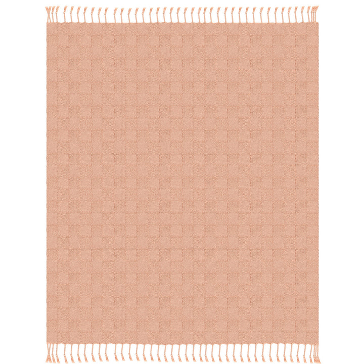 Orange Woven Cotton Solid Color Throw Blanket