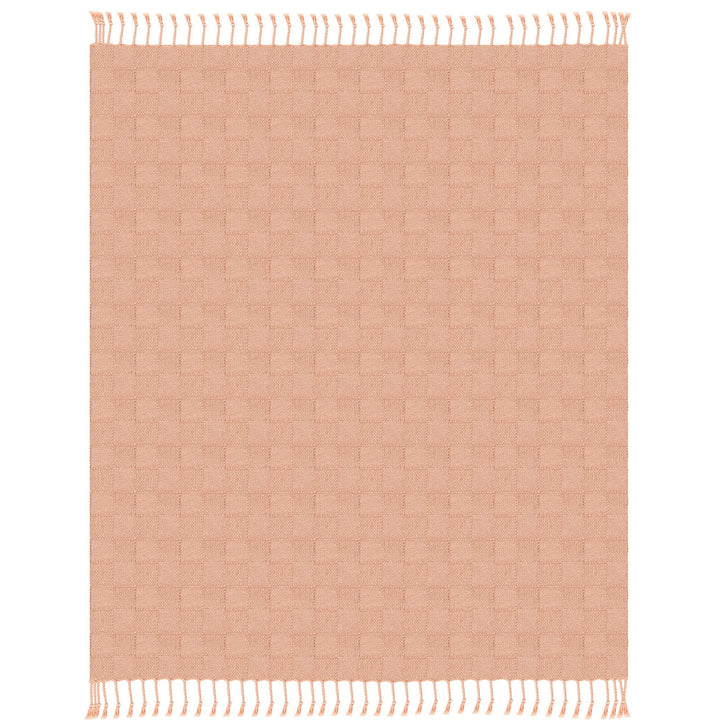 Orange Woven Cotton Solid Color Throw Blanket