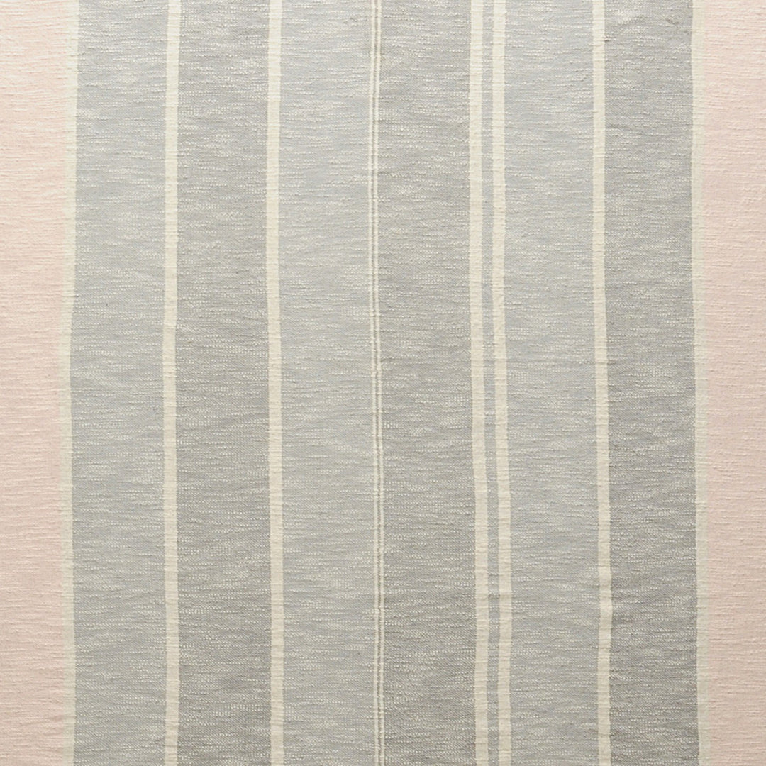 Gray Woven Cotton Striped Throw Blanket