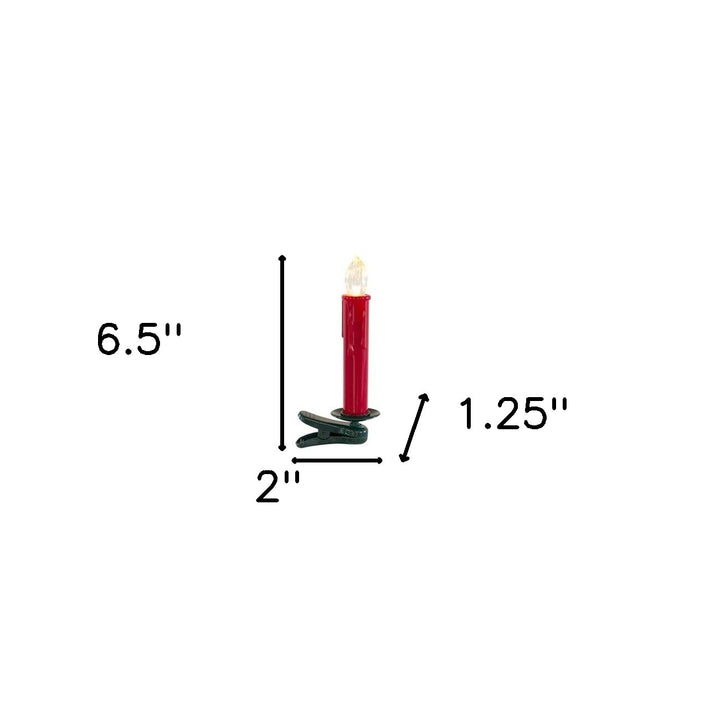 Set of Twentyfour Red LED Flameless Christmas Tree Clip On Candles