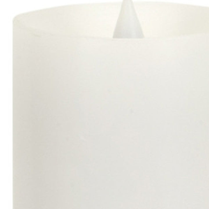 Set of Two White Flameless Pillar Candles