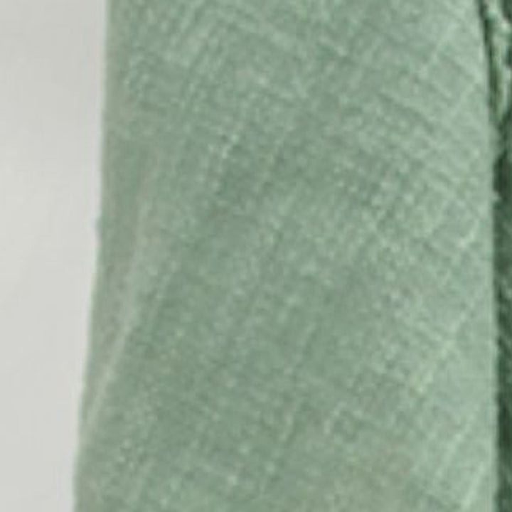 Green Woven 100% Woven Textured Cotton Throw Blanket