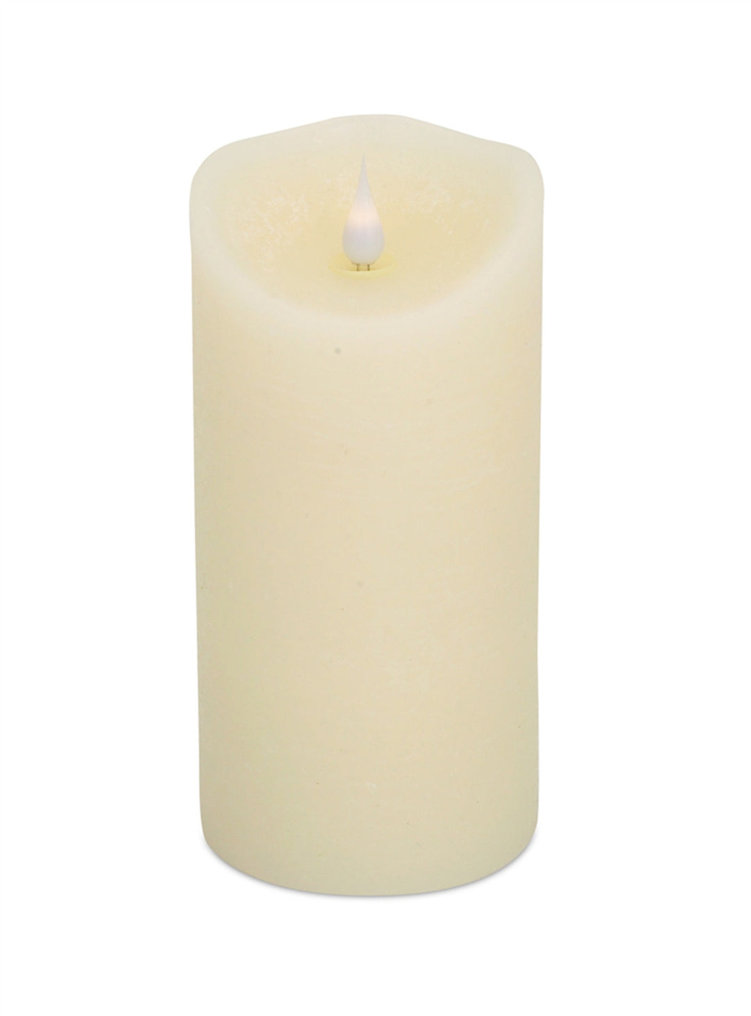 Set of Two Beige Flameless Pillar Candle