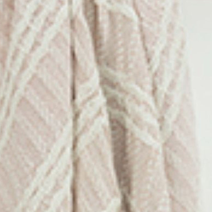 Blush Woven 100% Cotton Throw Blanket