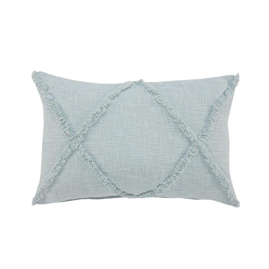 16" X 24" Palladian Blue 100% Cotton Zippered Pillow