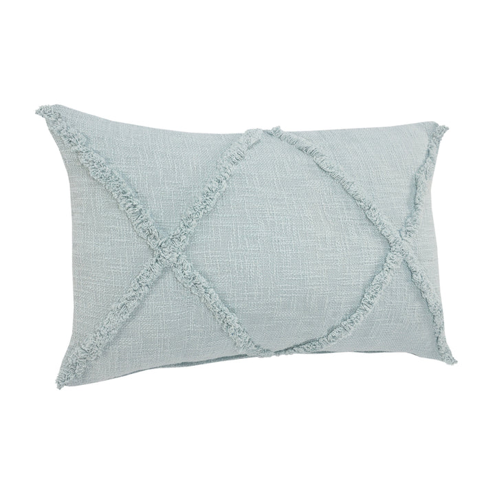 16" X 24" Palladian Blue 100% Cotton Zippered Pillow