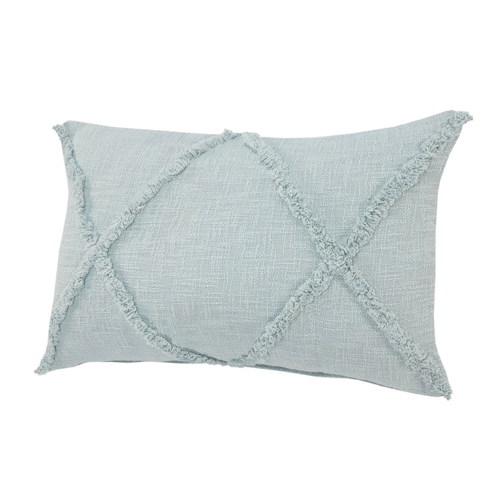 16" X 24" Palladian Blue 100% Cotton Zippered Pillow