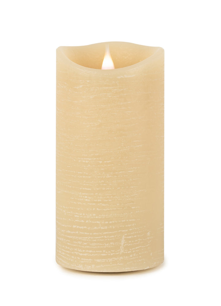 7" Beige Flameless Pillar Candle