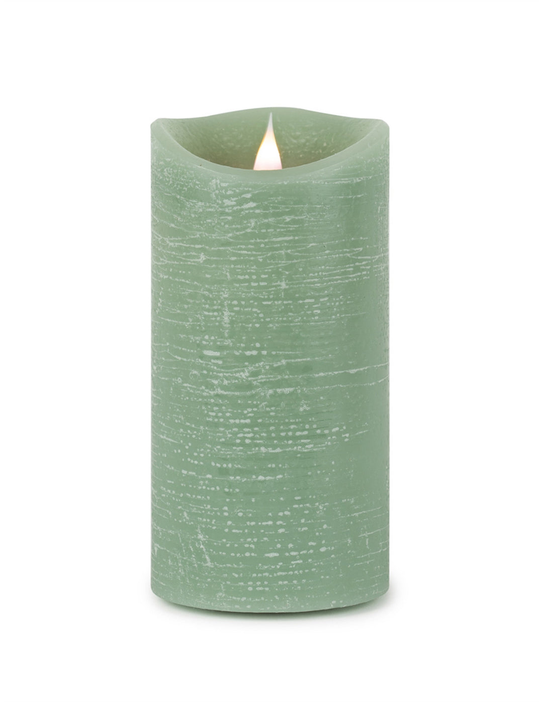 7" Green Flameless Pillar Candle