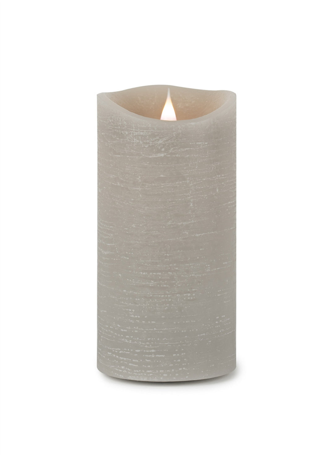 7" Gray Flameless Pillar Candle