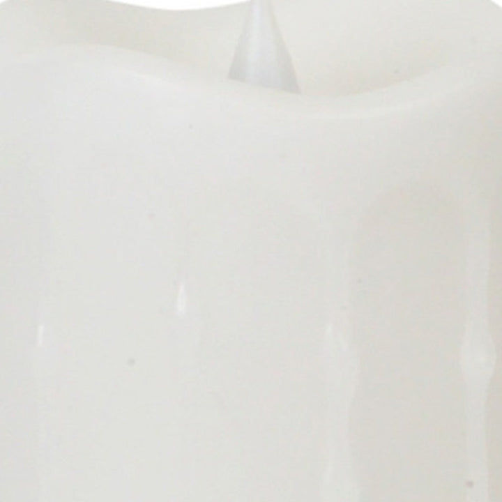 Set of Two White Flameless Pillar Candle