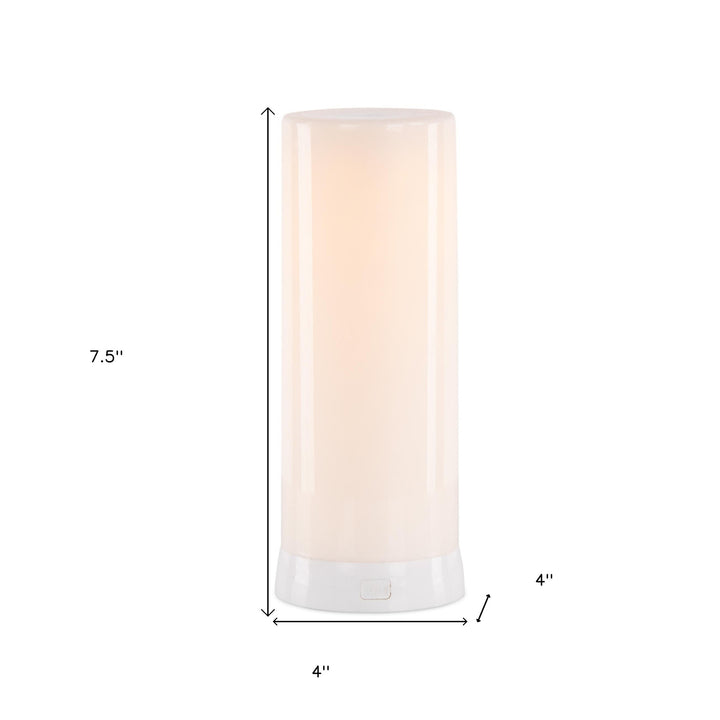 8" White Flameless Designer Candle