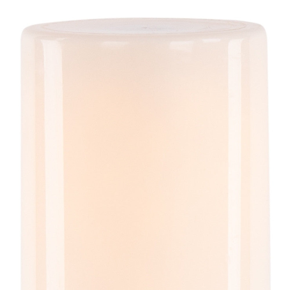 8" White Flameless Designer Candle