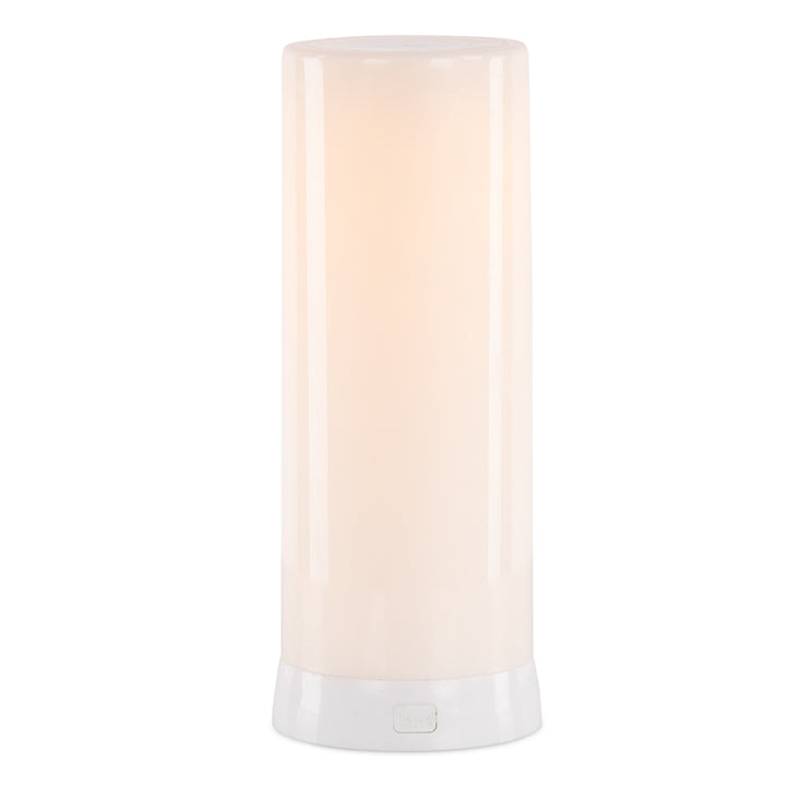 8" White Flameless Designer Candle