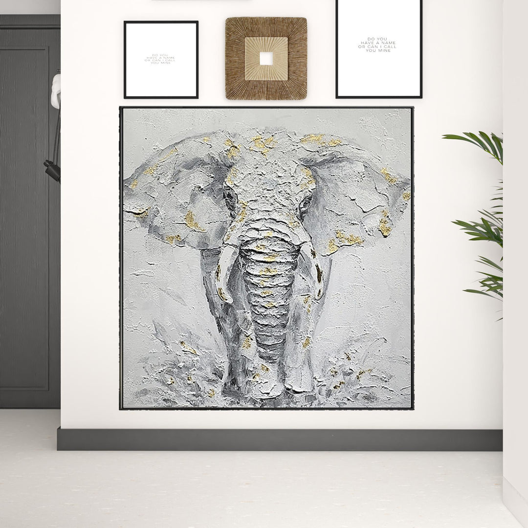 Black and White Fabric Elephant Airplane Wall Decor