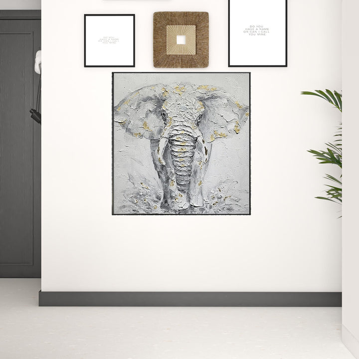 Black and White Fabric Elephant Airplane Wall Decor