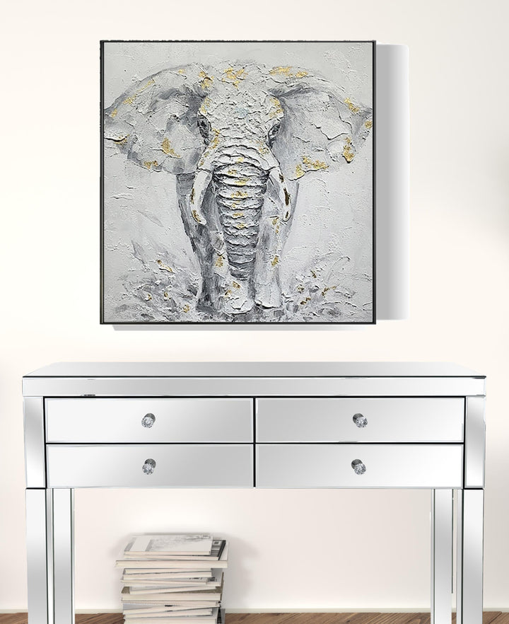 Black and White Fabric Elephant Airplane Wall Decor