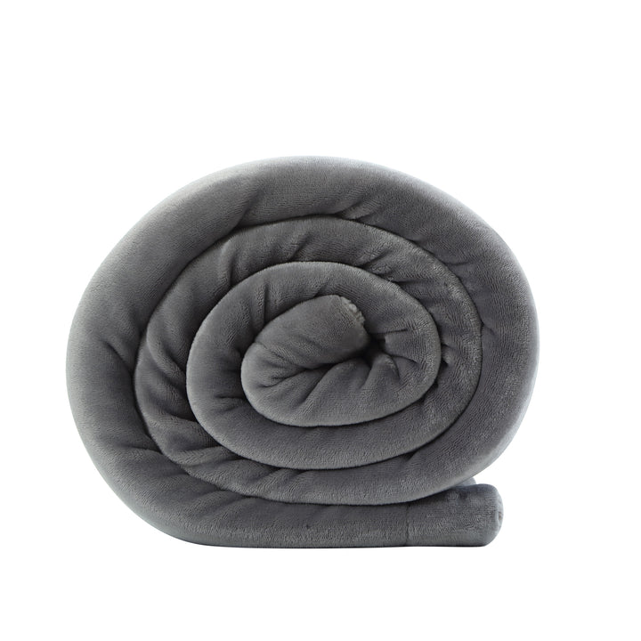 Light Gray Knitted PolYester Solid Color Plush Queen Blanket