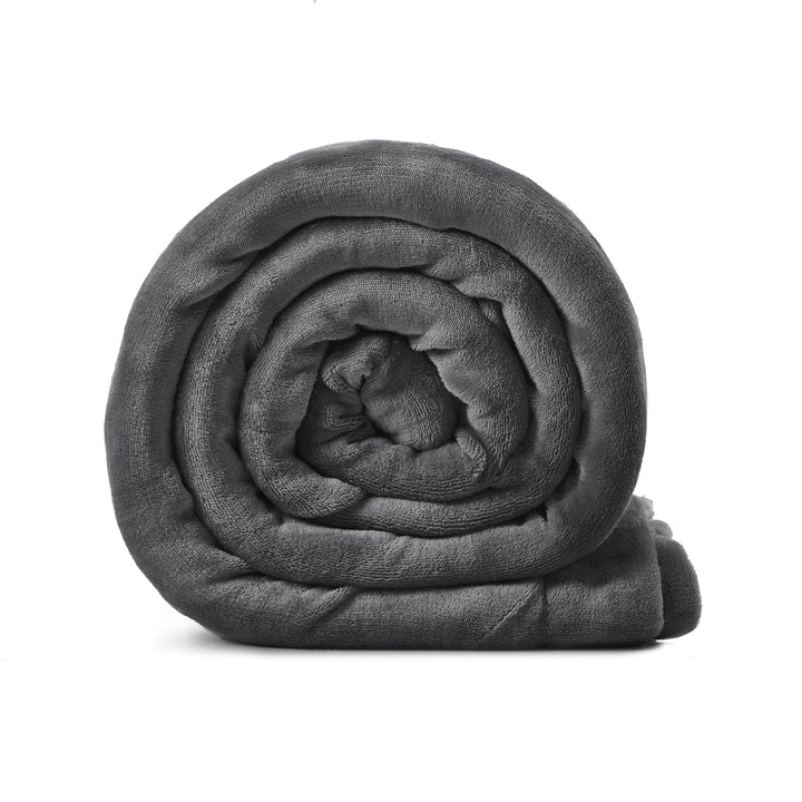 Dark Slate Gray Knitted PolYester Solid Color Plush Throw Blanket