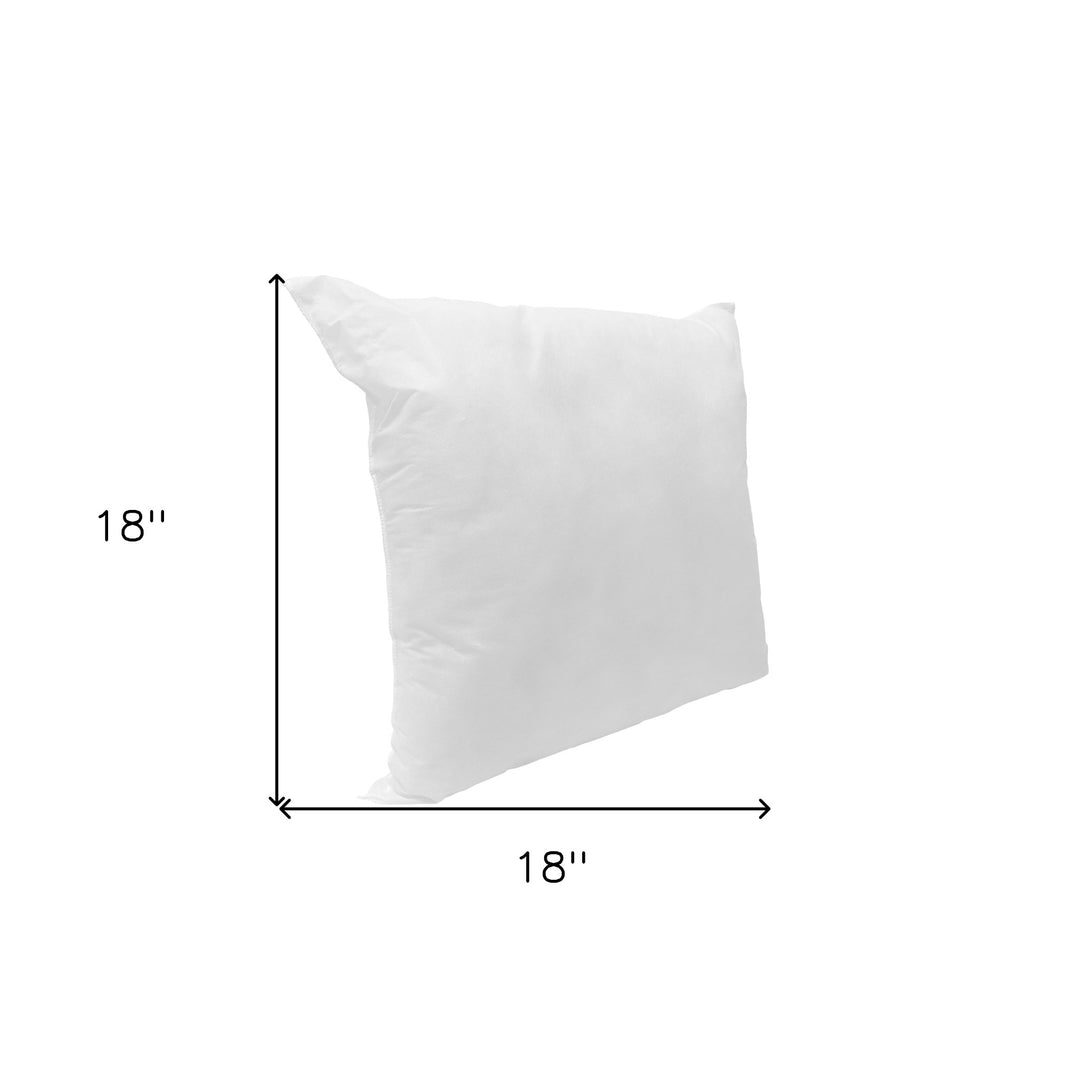 18" X 18" White Polyester Blown Seam Down Pillow Insert