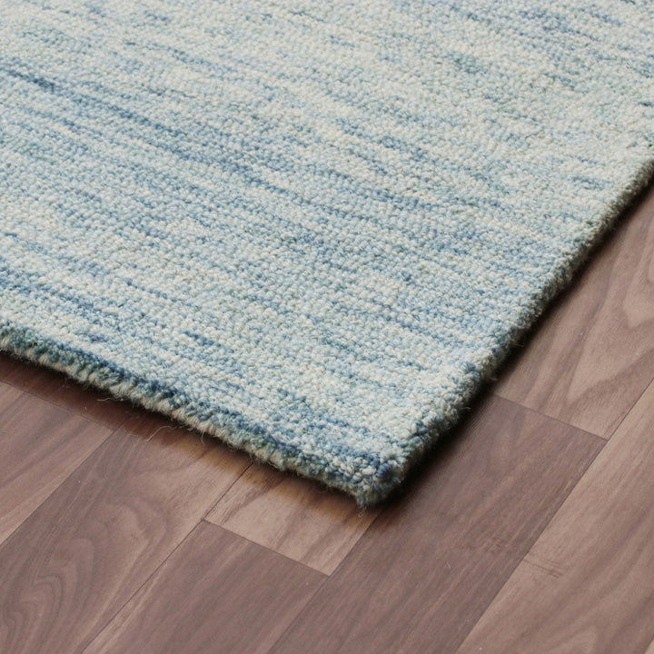 5' x 7' Blue Wool Abstract Hand Tufted Area Rug