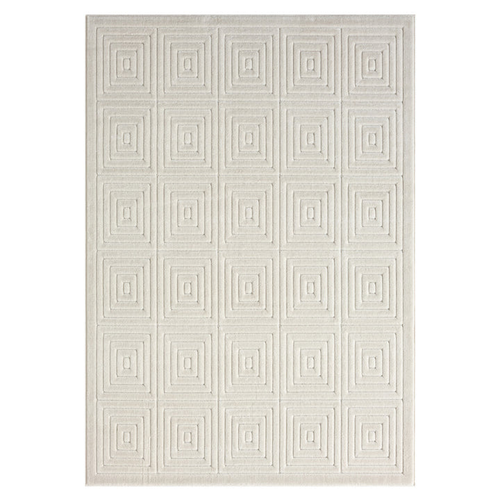 8' x 10' Ivory Geometric Area Rug