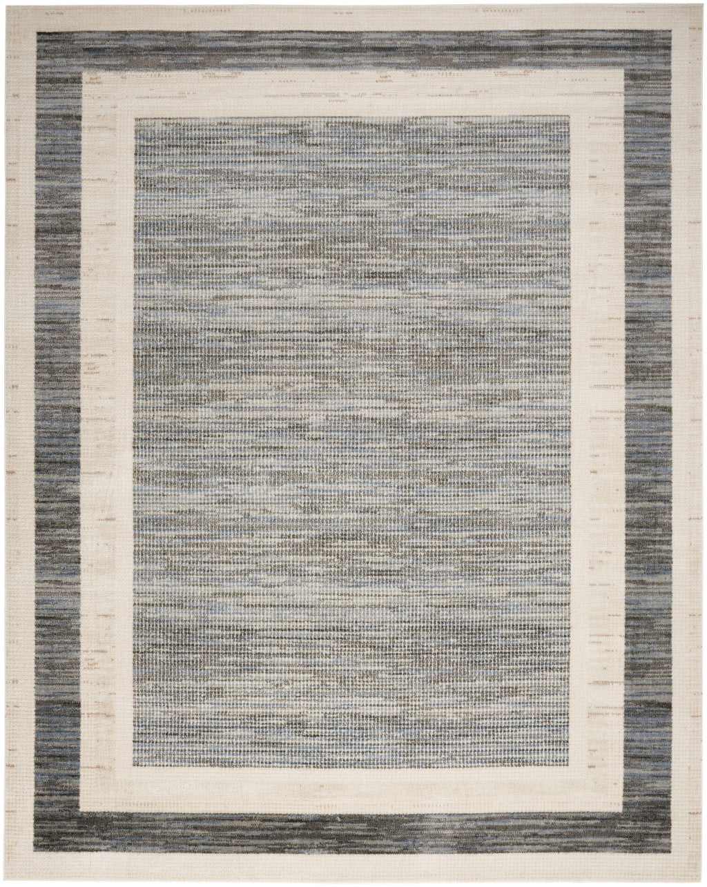 9' x 12' Gray Geometric Area Rug